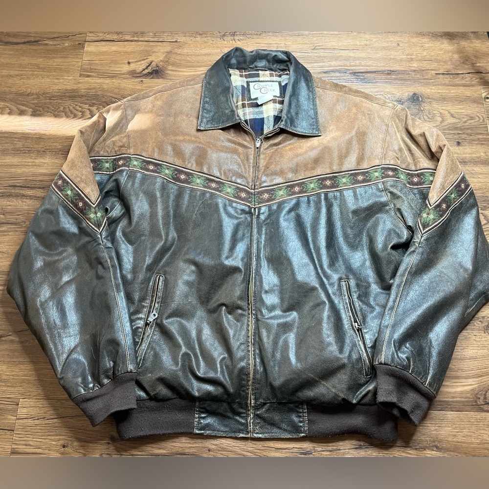Cripple Creek Leather Western Aztec Jacket